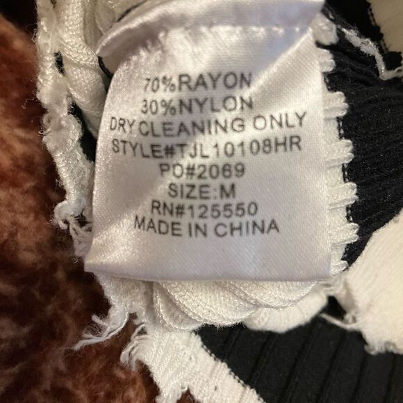 JLUXLABEL Distressed Cropped Ribbed Breton Striped Top, M. - Picture 10 of 10